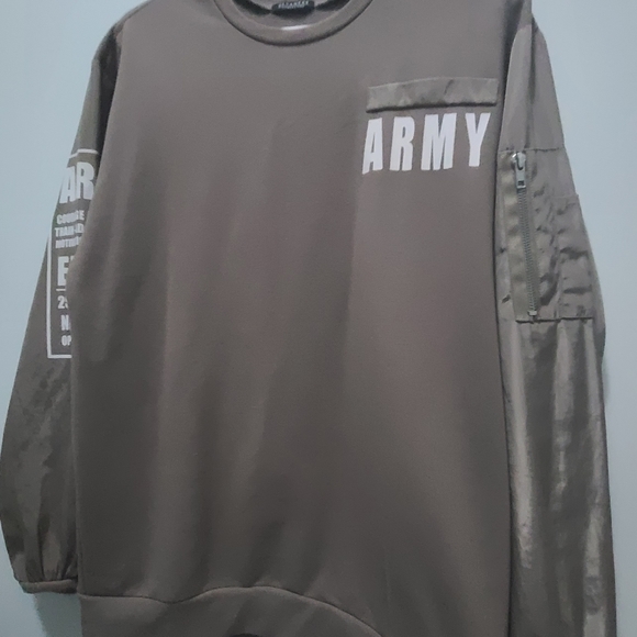 Oversized crew neck "ARMY" - Picture 2 of 2